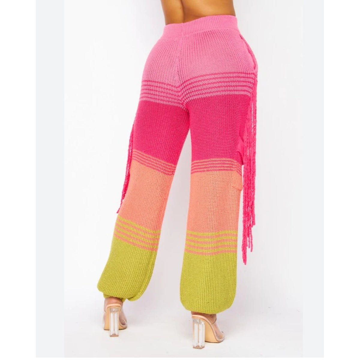 Crochet Colorblock Cargo Pants - Pink Multi – JaeLuxe Shoetique