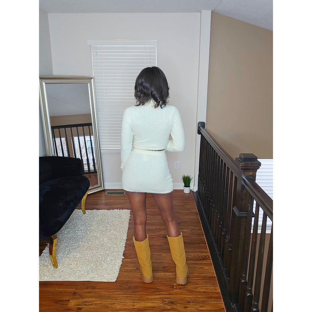 angora mini dress Pink Angora Sweater Dress Virgin Killer: Fluffy Knit Mini Dress