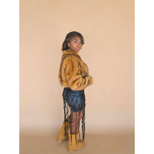 Brown Sugar Faux Fur Bomber Jacket