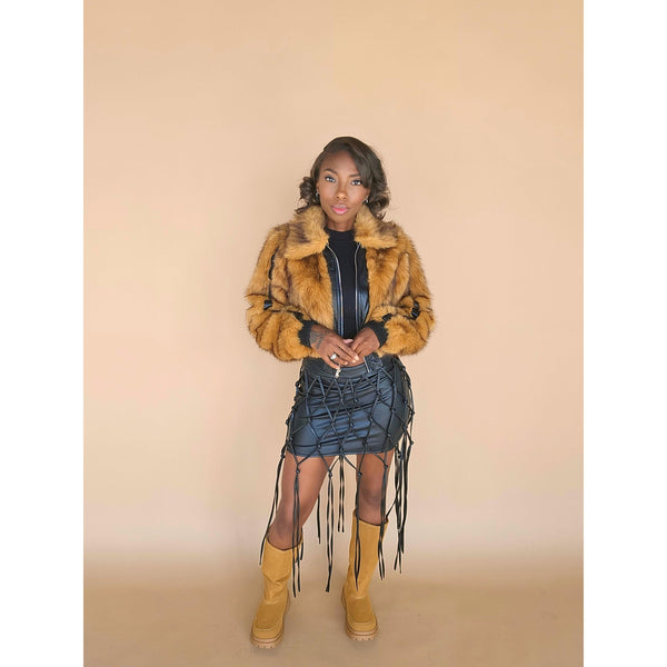 Brown Sugar Faux Fur Bomber Jacket