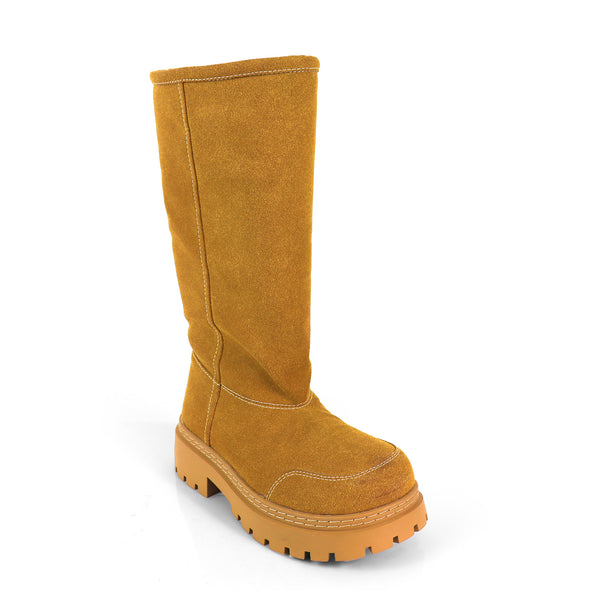 Torria Chunky Knee Boot - Camel