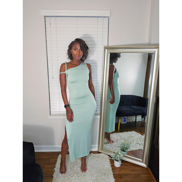 Don't Get It Twisted Dress - Sage