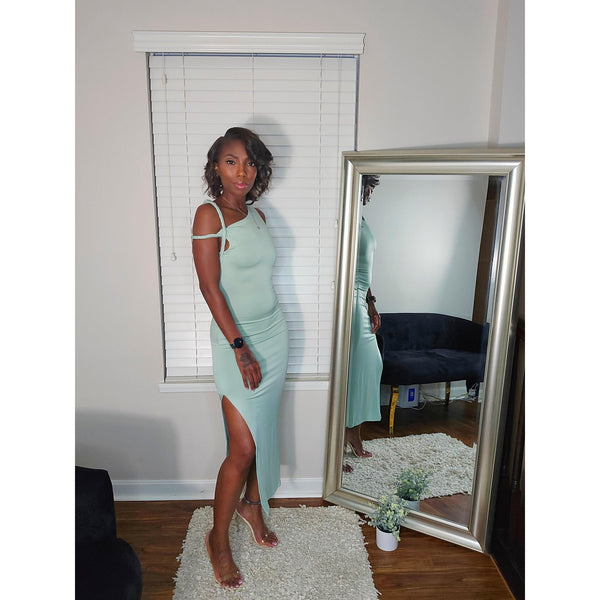 Don't Get It Twisted Dress - Sage