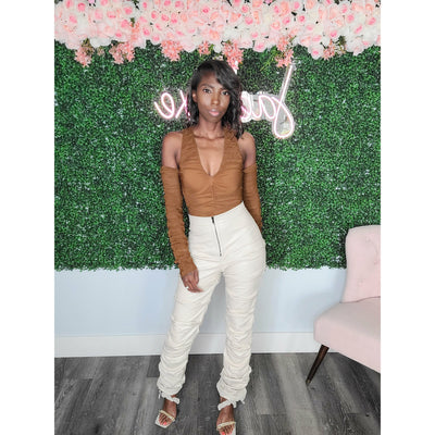 Alisa High Cut Ruched Bodysuit